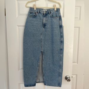 Denim Maxi Skirt - MANGO